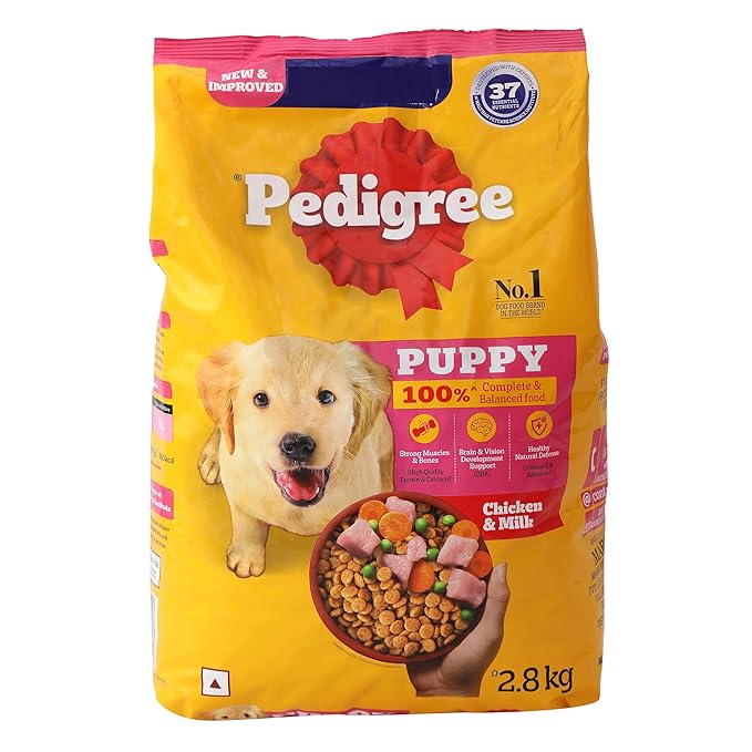 Pedigree Puppy Dry Dog Food, Chicken & Milk, 2.8Kg Pack